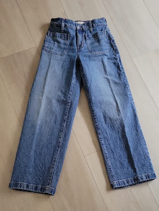 Madewell Petite Emmette Wide Leg High Waisted Jeans - 24P - Picture 1 of 5